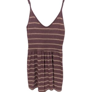 Wild Fable Maroon and Cream Striped Romper